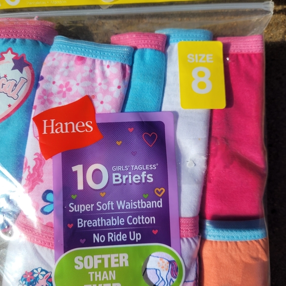 Hanes Girls Underwear Size 8 Pack of 9 - Picture 2 of 4